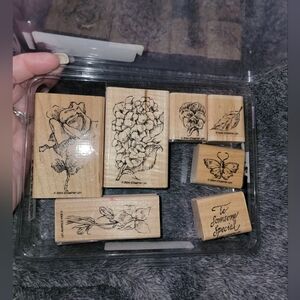 Stampin' Up! Floral and Butterfly Wooden Stamp Collection